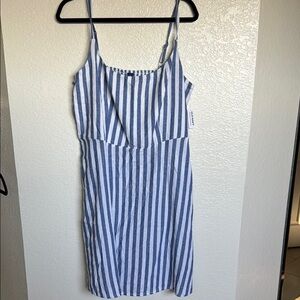 NWT Old Navy Blue and White Striped Sundress XL